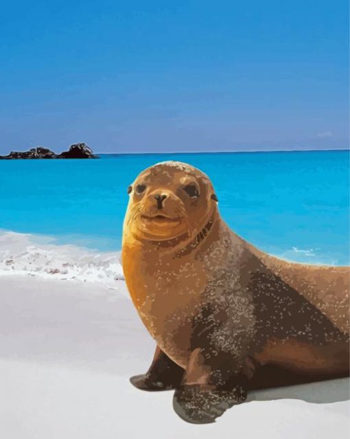 Galapagos Sea Lion Diamond Painting