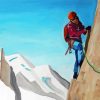 Girl Climbing Mountain Art Diamond Painting