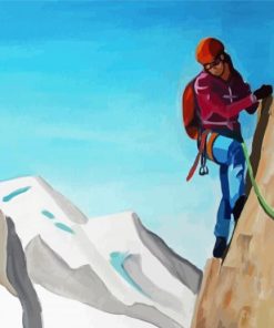 Girl Climbing Mountain Art Diamond Painting