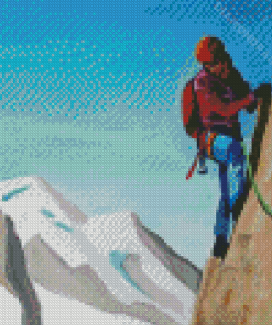 Girl Climbing Mountain Art Diamond Painting