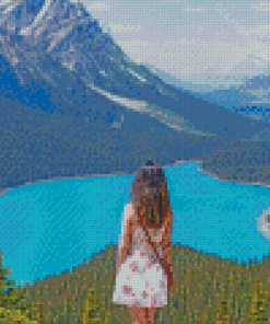 Girl In Jasper Canada Diamond Painting