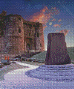 Kidwelly Castle Snow Diamond Painting