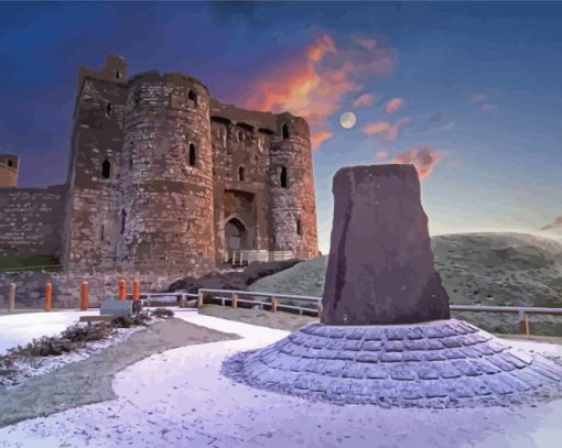 Kidwelly Castle Snow Diamond Painting