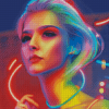 Neon Girl Diamond Painting