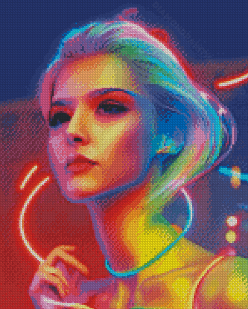 Neon Girl Diamond Painting