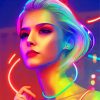 Neon Girl Diamond Painting