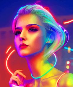 Neon Girl Diamond Painting