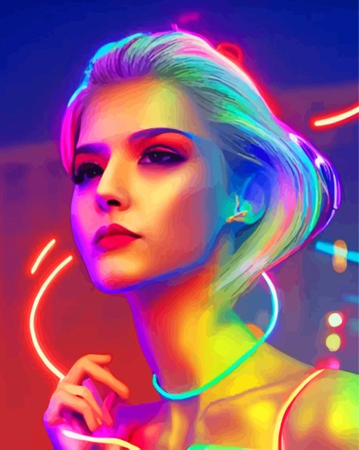 Neon Girl Diamond Painting