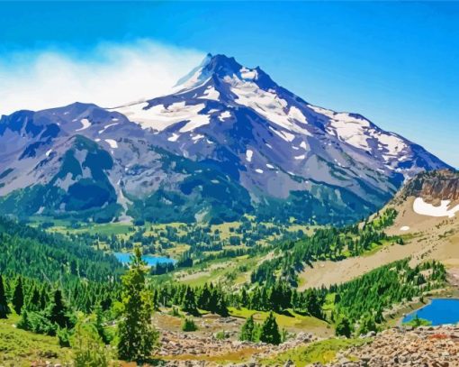 Pacific Crest Trail Mountain Diamond Painting