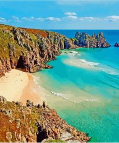 Porthcurno British Beach Diamond Painting