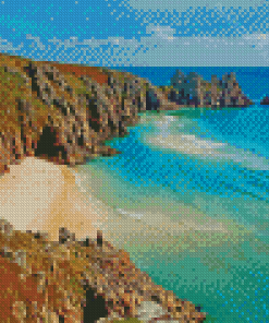 Porthcurno British Beach Diamond Painting