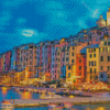 Porto Venere Town At Night Diamond Painting