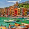 Porto Venere Town Colorful Houses Diamond Painting