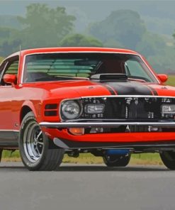 Red Mustang Mach 1 Diamond Painting