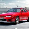 Red Skyline Car Diamond Painting