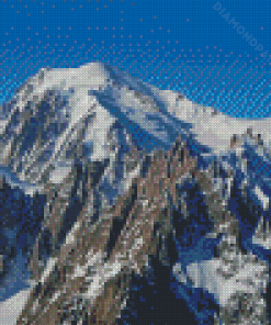 Snowy French Alps Mountain Diamond Painting