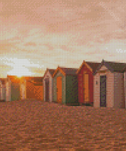 Suffolk Beach Huts Diamond Painting