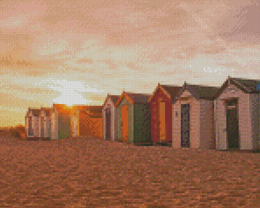 Suffolk Beach Huts Diamond Painting