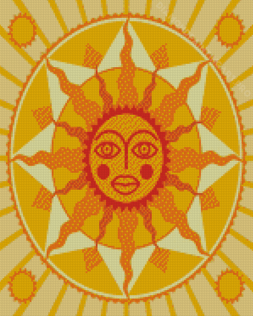 Sun Mandala Diamond Painting