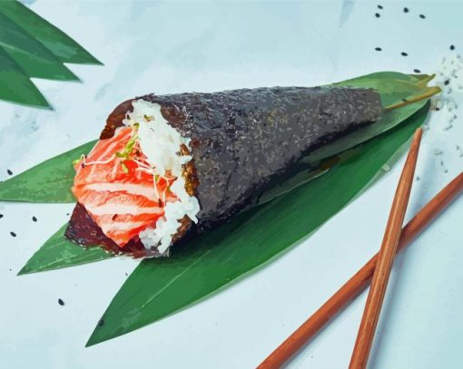 Temaki Sushi Hand Roll Diamond Painting