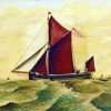 Thames Sailing Barge In The Sea Diamond Painting