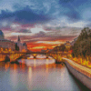 The Seine River In Paris Diamond Painting