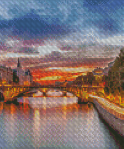 The Seine River In Paris Diamond Painting