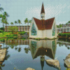 Wailea Church Water Reflection Diamond Painting