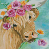 Watercolor Cow Diamond Painting