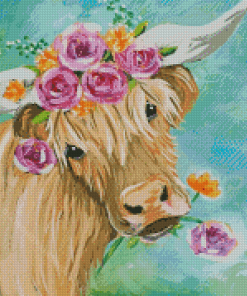 Watercolor Cow Diamond Painting