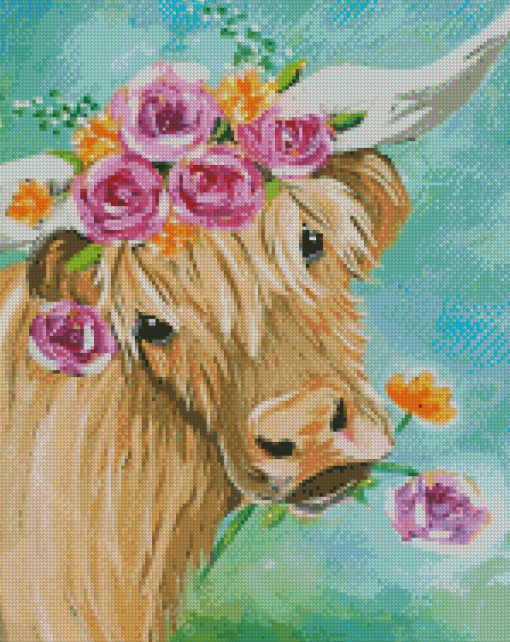 Watercolor Cow Diamond Painting