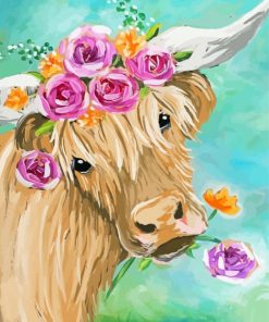 Watercolor Cow Diamond Painting