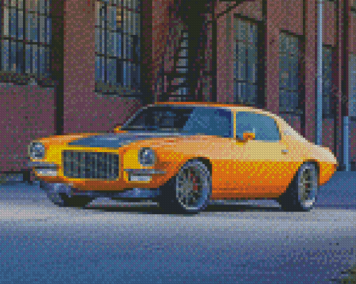 Yellow 1970 Camaro Diamond Painting