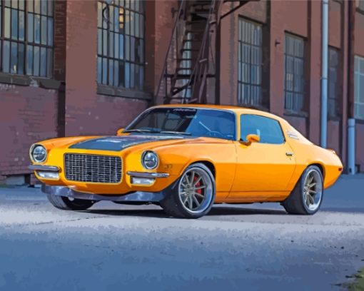 Yellow 1970 Camaro Diamond Painting