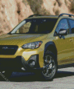 Yellow Crosstrek Subaru Car Diamond Painting