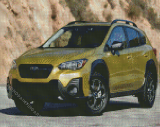 Yellow Crosstrek Subaru Car Diamond Painting