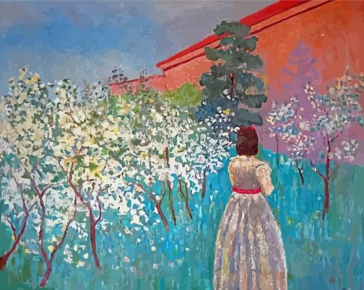 A Garden In Blossom Borisov Musatov Diamond Painting