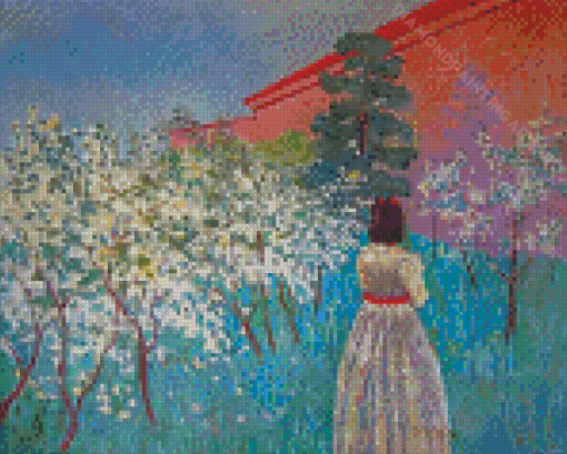 A Garden In Blossom Borisov Musatov Diamond Painting