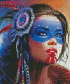 Aesthetic Native Lady Diamond Painting