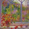 Autumn Garden Window Diamond Painting