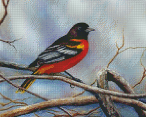 Baltimore Oriole Diamond Painting