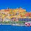 Beautiful View Of Sardinia Buildings Diamond Painting