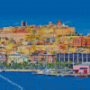 Beautiful View Of Sardinia Buildings Diamond Painting