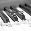 Black And White Wedding Rings On Piano Diamond Painting