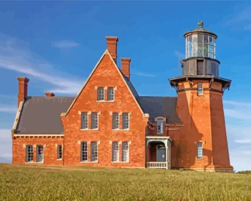 Block Island Lighthouse New Shoreham Diamond Painting