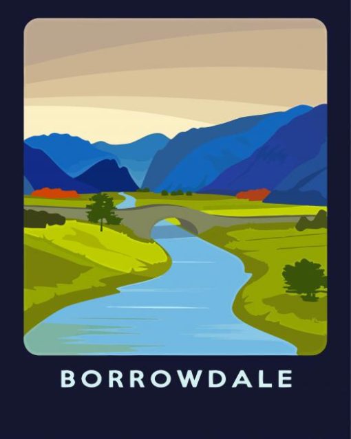 Borrowdale Lake District Poster Diamond Painting