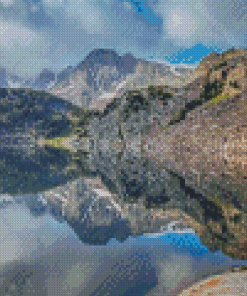 Bozeman Montana Mountains Water Reflection Diamond Painting