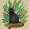 Cat And Plant Diamond Painting