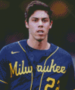 Handsome Baseball Player Christian Yelich Diamond Painting