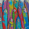 Colorful Sardines Fish Diamond Painting